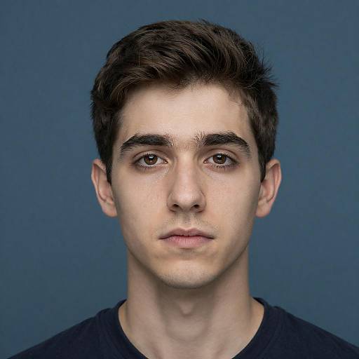 Young Man Portrait with Neutral Expression