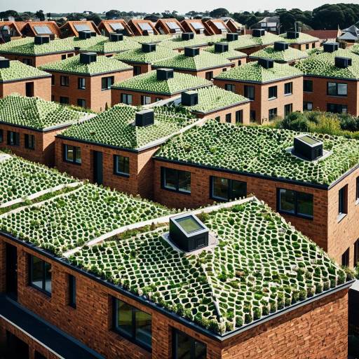 Sustainable Housing Complex with Honeycomb Green Roofs