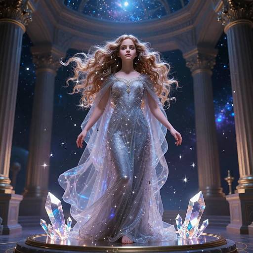 Celestial Woman in Cosmic Temple