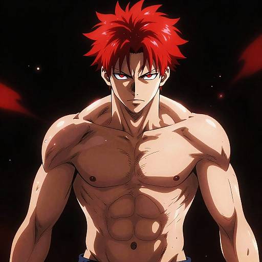 Intense Anime Character Portrait