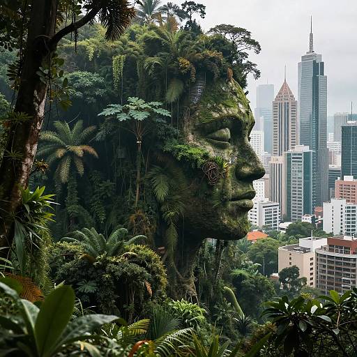 AI Blend Rainforest and Metropolis