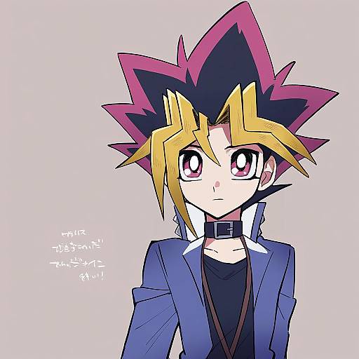 Illustration of Mutou yuugi, yu-gi-oh! in the style of Keuma