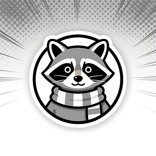 Vintage Comic Raccoon Avatar
