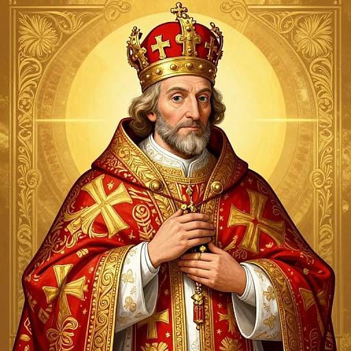 Ornate Manga Portrait of Pope Leo X