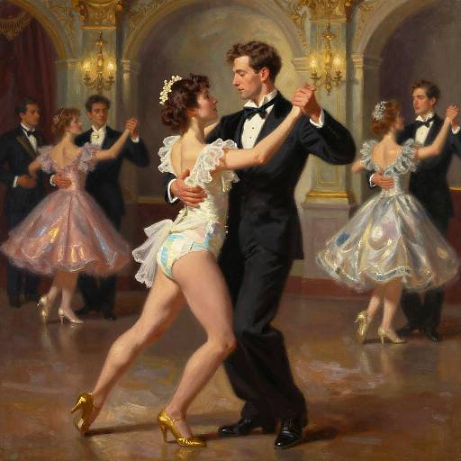 Elegant Diaper Couples Ballroom Dance
