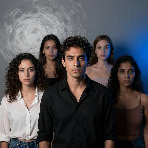 Intense Portrait in Dimly Lit Room