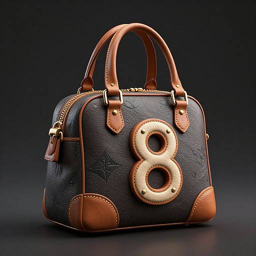 Intricate 3D Bag with Number 8