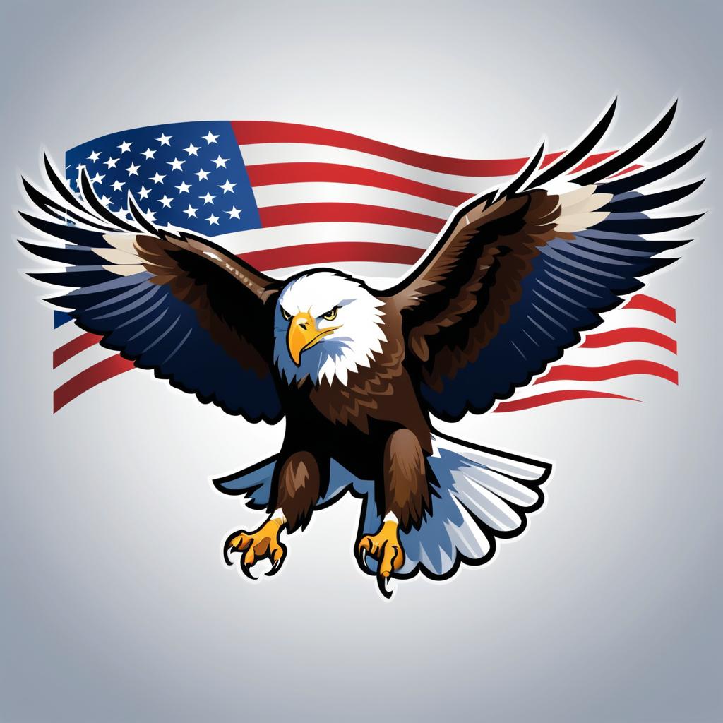 Contemporary Bald Eagle Logo Design