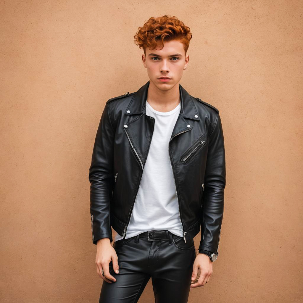 Confident Young Man in Edgy Chic Style