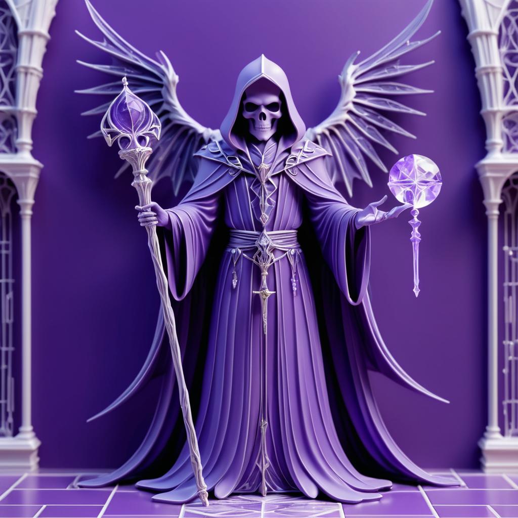 Mystical Skeletal Wizard with Wings