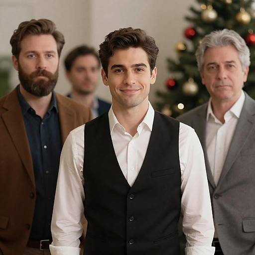 Group of Men in Festive Setting