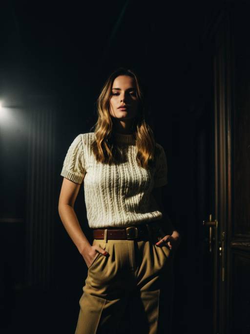 Minimalist Fashion: Cream Knit and Khaki