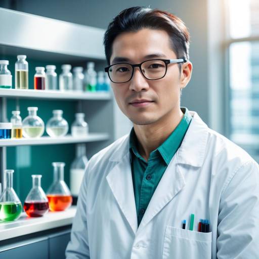 Asian Male Scientist in Laboratory
