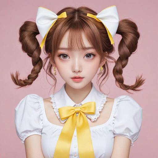 Charming Girl with Twintails and Jewelry