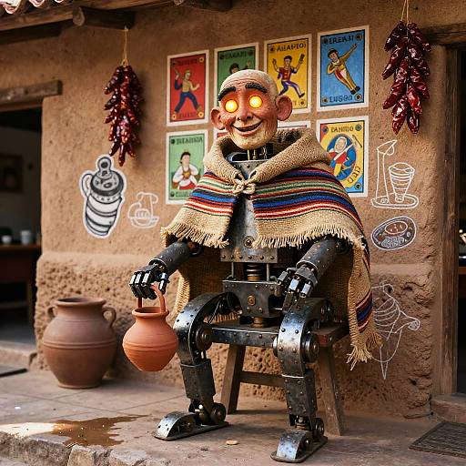 Rustic Tortilla Maker Automaton