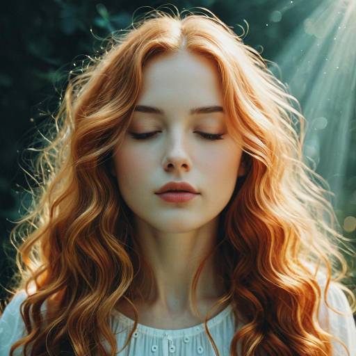 Ethereal Strawberry Blonde Angelic Woman