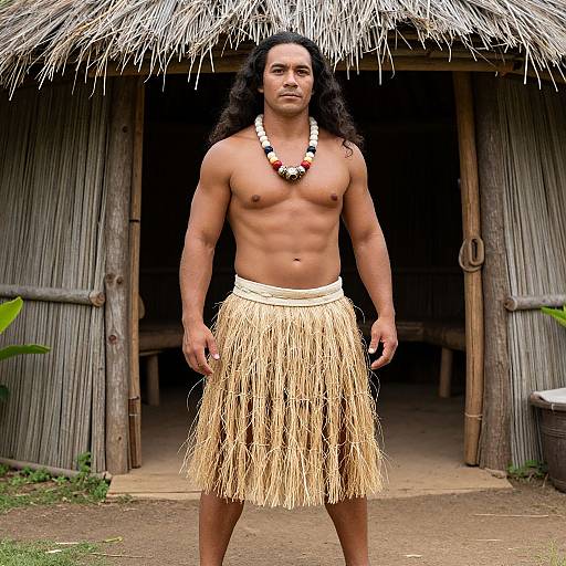 Man in Moana Gramma Tala Costume