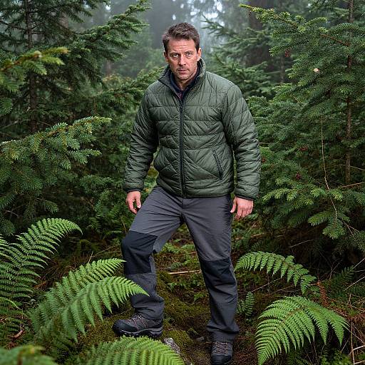 Man in Forest Green Outdoor Gear