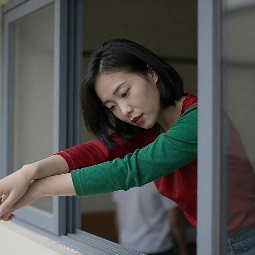 Elegant Asian Woman at Window