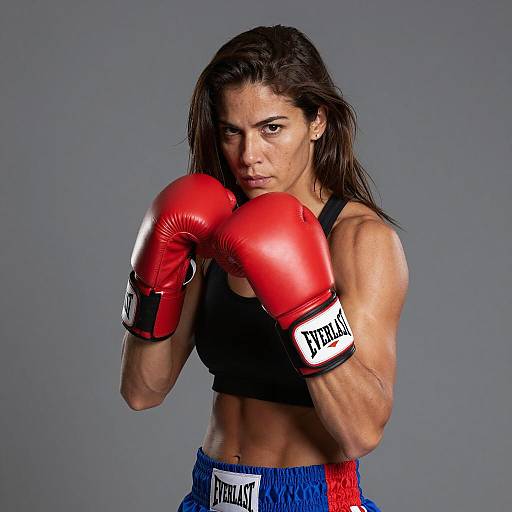 Female Boxer in Fighting Stance