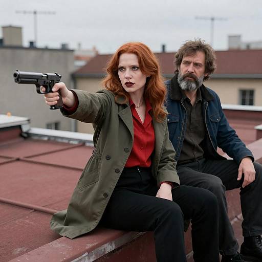 Intense Rooftop Standoff in the City