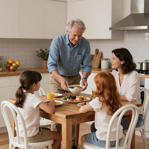 Cozy Warm Family Kitchen Scene