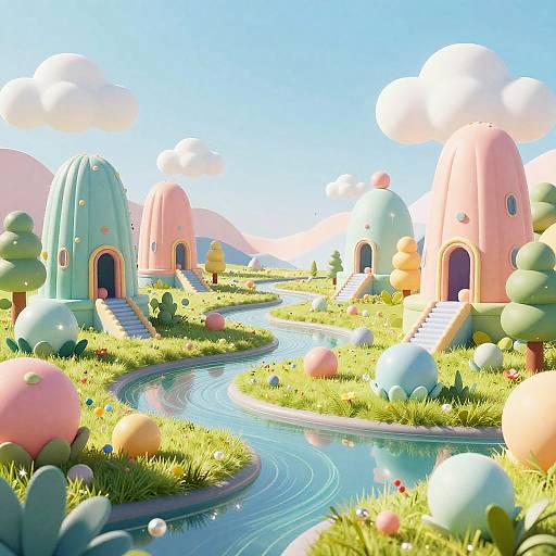 Stunning 3D Surreal Landscapes Generator