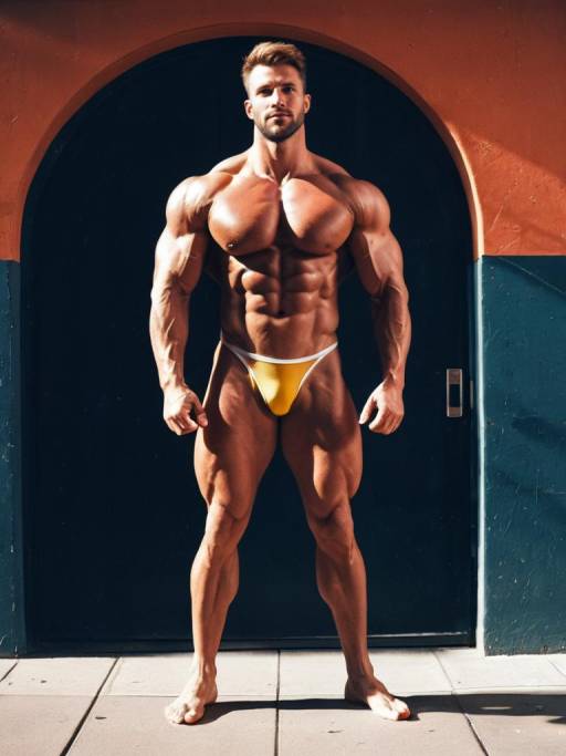 Muscular Man in Buff Costume Cosplay