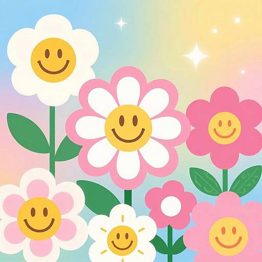 Whimsical Floral Explosion Artwork