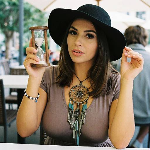 Hourglass Woman in Boho Chic Style