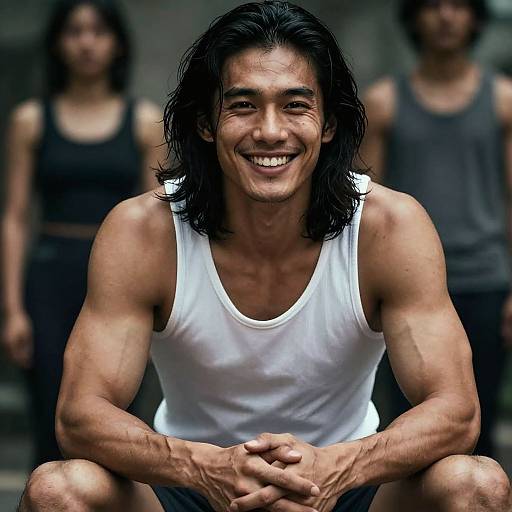 Realistic Muscular Male Portrait