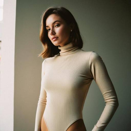 Minimalist Fashion: Beige Bodysuit Elegance