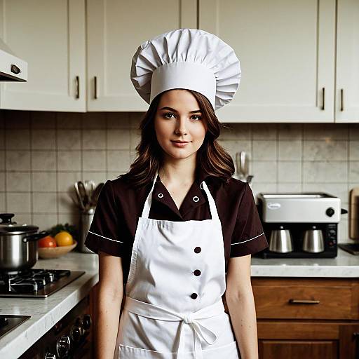 Young Female Chef in Kitchen