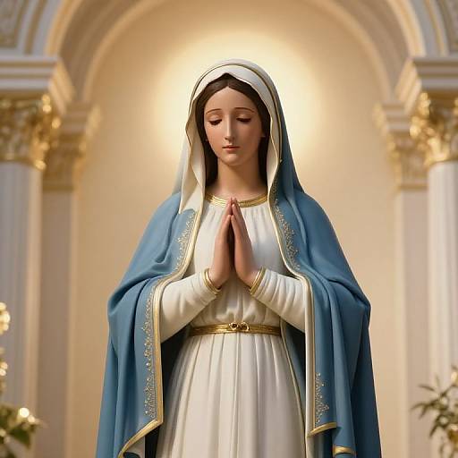 Serene Our Lady of the Rosary Digital Art