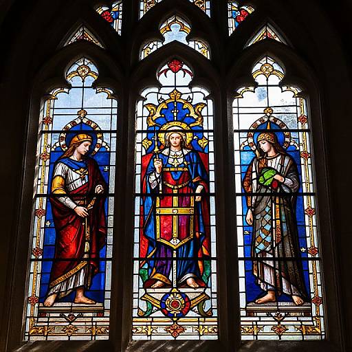 Gothic Stained Glass Floral Patterns