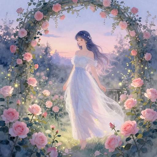 Serene Garden Spirit at Twilight