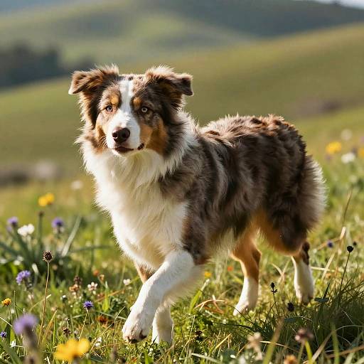 Photorealistic Australian Shepherd in Action