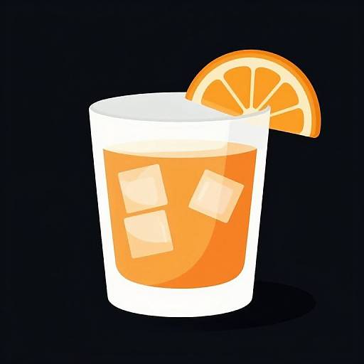 Geometric Risograph Old-Fashioned Cocktail