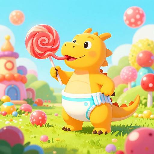 Diaper Dragon in Candyland Adventure