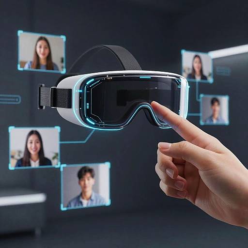 Futuristic AR Glasses with Interactive Interface