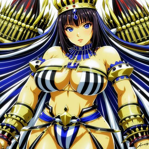 Illustration of Ancient princess menace, queen's blade in the style of Zen (kamuro)