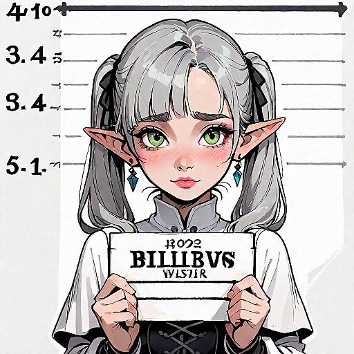 Sad Anime Girl Mugshot