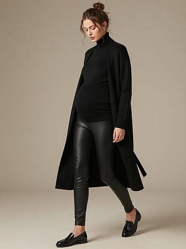 Monochrome Maternity: Sleek Black Styling