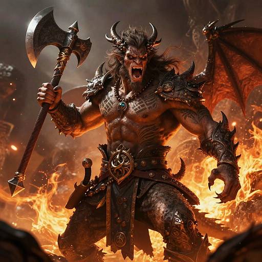 Fierce Dragonborn Barbarian Portrait