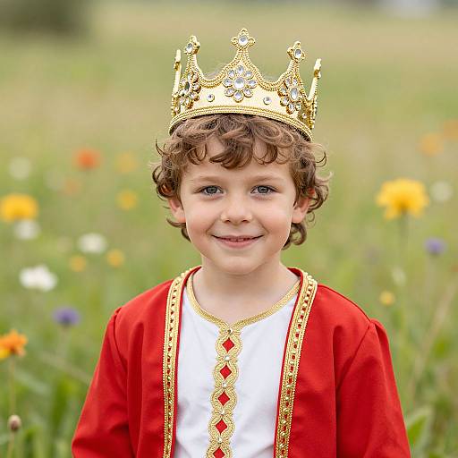 Young Prince in Vibrant Costume