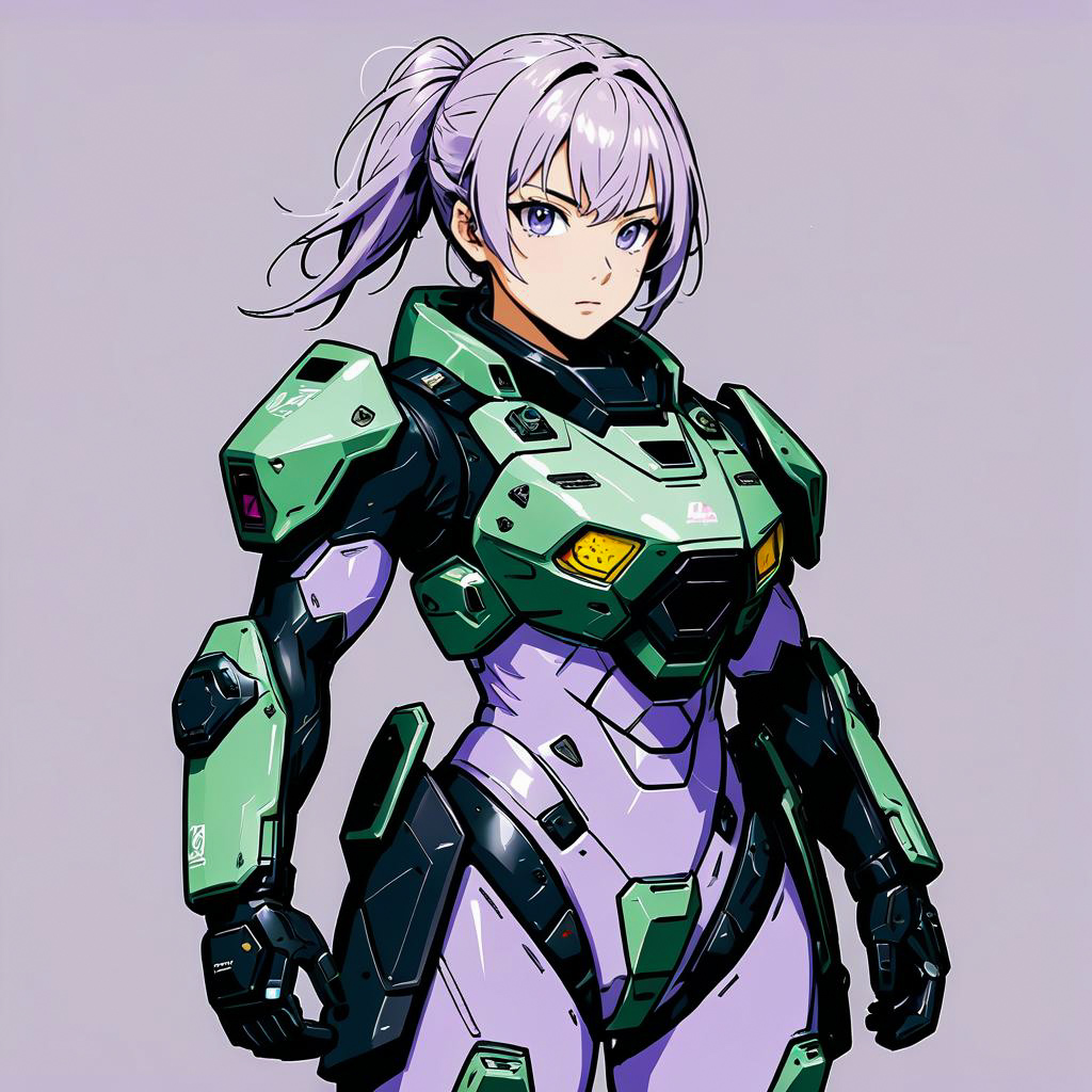 Lavender-Haired Warrior in Avant-Garde Gear