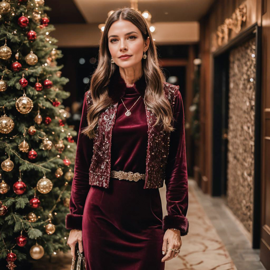 Chic Holiday Look at Mountain Lodge