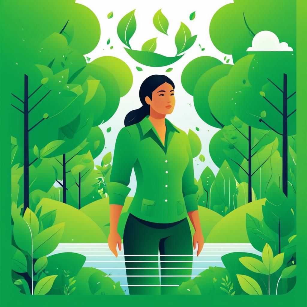 Seductive Eco-Warrior Illustration Design