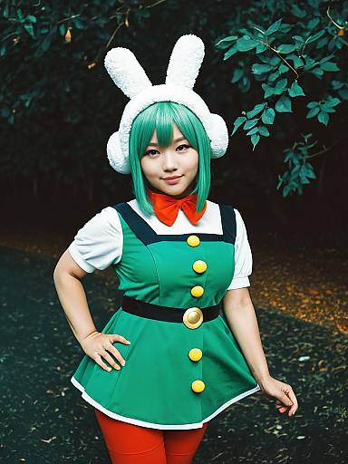 Realistic Woman Cosplaying Min Min