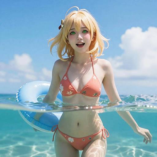 Aether Partially Underwater Beach Portrait